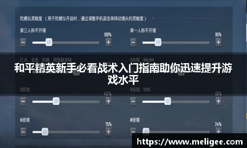 和平精英新手必看战术入门指南助你迅速提升游戏水平
