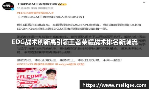 EDG战术创新高引领王者荣耀战术排名新潮流